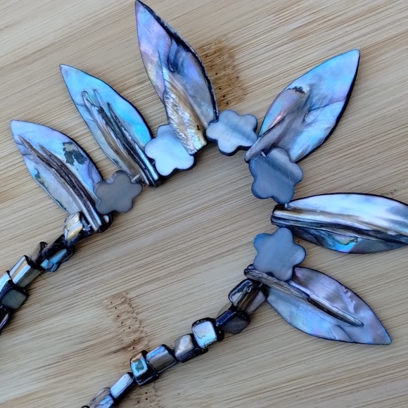 Abalone shell necklace RENFAIRE COSPLAY Fairy Mermaid Boho . - Picture 6 of 13